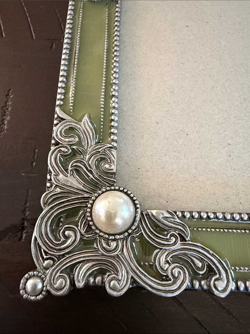 Ornate Green Decorative Picture Frame for 5.5”x3.5” Photo - Picture 2 of 6